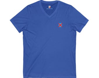 Fun Graphic Crest Unisex V Neck Shirt