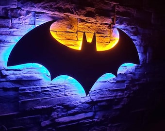 Bat Silhouette LED Wall Decor, Man Cave Neon Sign
