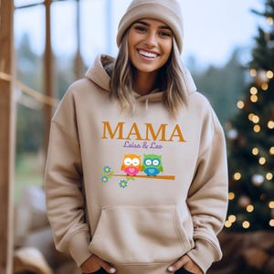 Personalized Mom Hoodie | Gift for Mom with Kids&#39; Names | Mother&#39;s Day Gift | Warm Hoodie for Moms