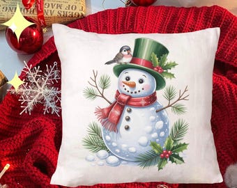 Muñeco de nieve navideño PNG / Imágenes prediseñadas navideñas para tazas y camisetas (descarga digital)