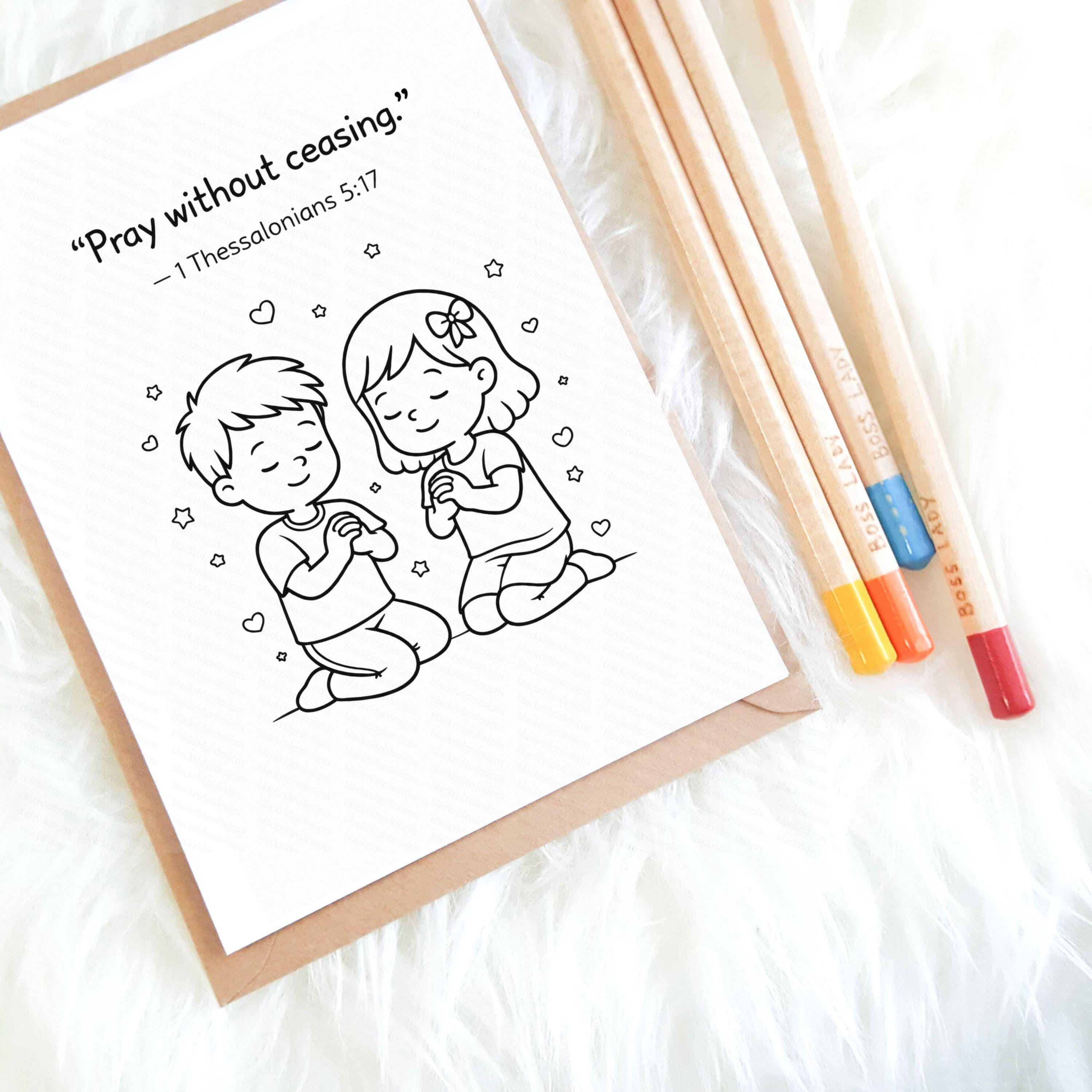 Christian Coloring Book for Kids | Bible Verse Coloring Pages | Mini ...