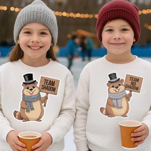 Groundhog Day PNG Bundle | Team No Shadow (Spring!) and Team Shadow Happy Groundhog Day PNG