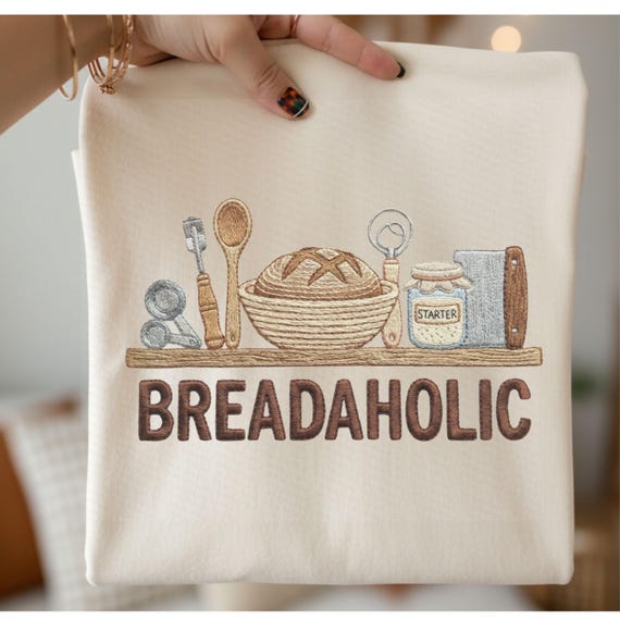 Breadaholic PNG | Sourdough Baker Shirt Design | Artisan Bread Baking Graphic | Proofing Basket Design | Homestead Kitchen PNG