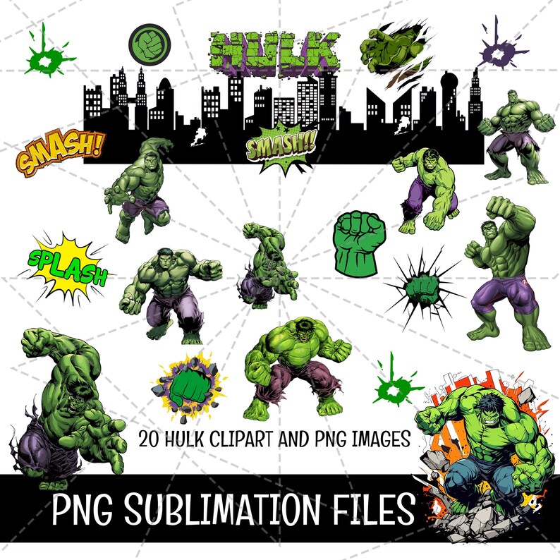 Hulk Doodle Alphabet Bundle, Hulk PNG Letters, Numbers, Hulk Clipart ...