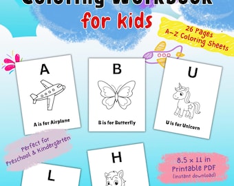 Alphabet Coloring Pages for Kids | Printable ABC Coloring Workbook