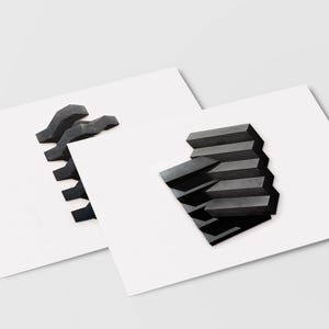 Architektur Abstraktion Postkarten - 4er-Pack Geometrische Kunstdrucke