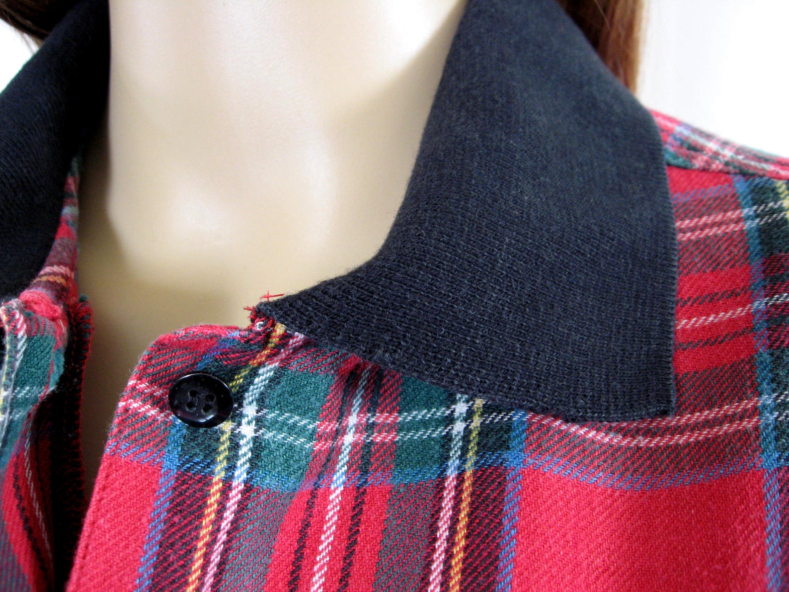 red and black flannel tunic