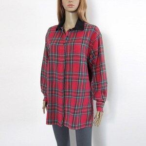 red and black flannel tunic