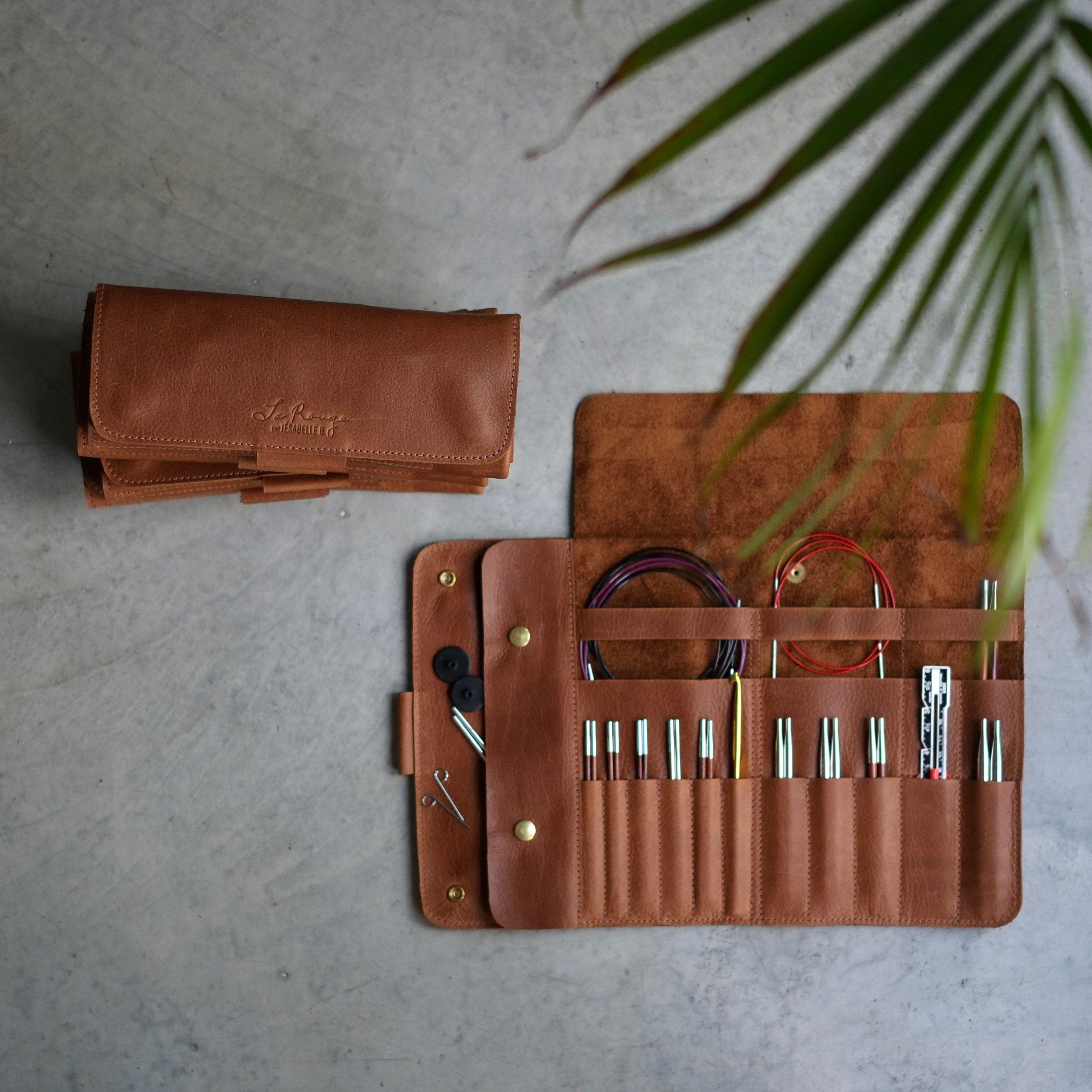 Brown Leather Needle Case, Best of Case for Interchangeable Needle