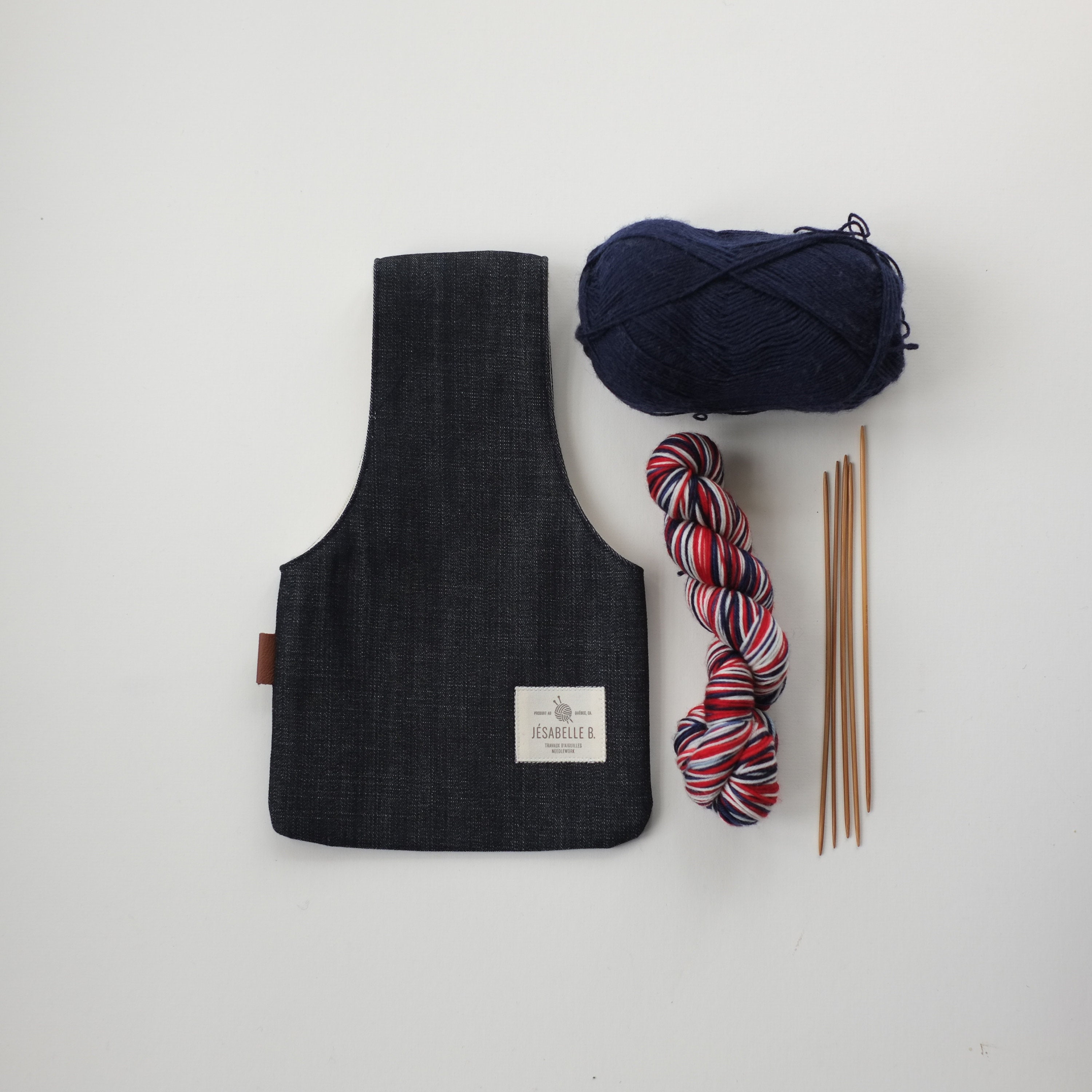 Knitting Project Bag Knitting Wristlet Small Yarn Pouch Etsy UK