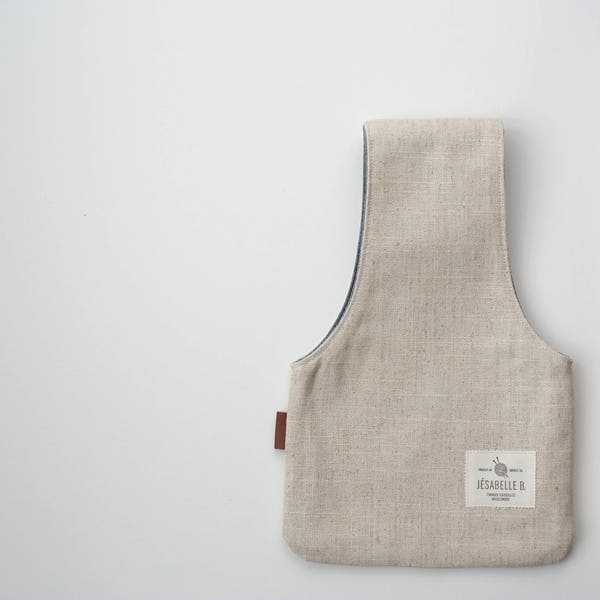 Knitting Project Bag, knitting bag, Small knitting wristlet, Knitter's gift, needlecraft bag