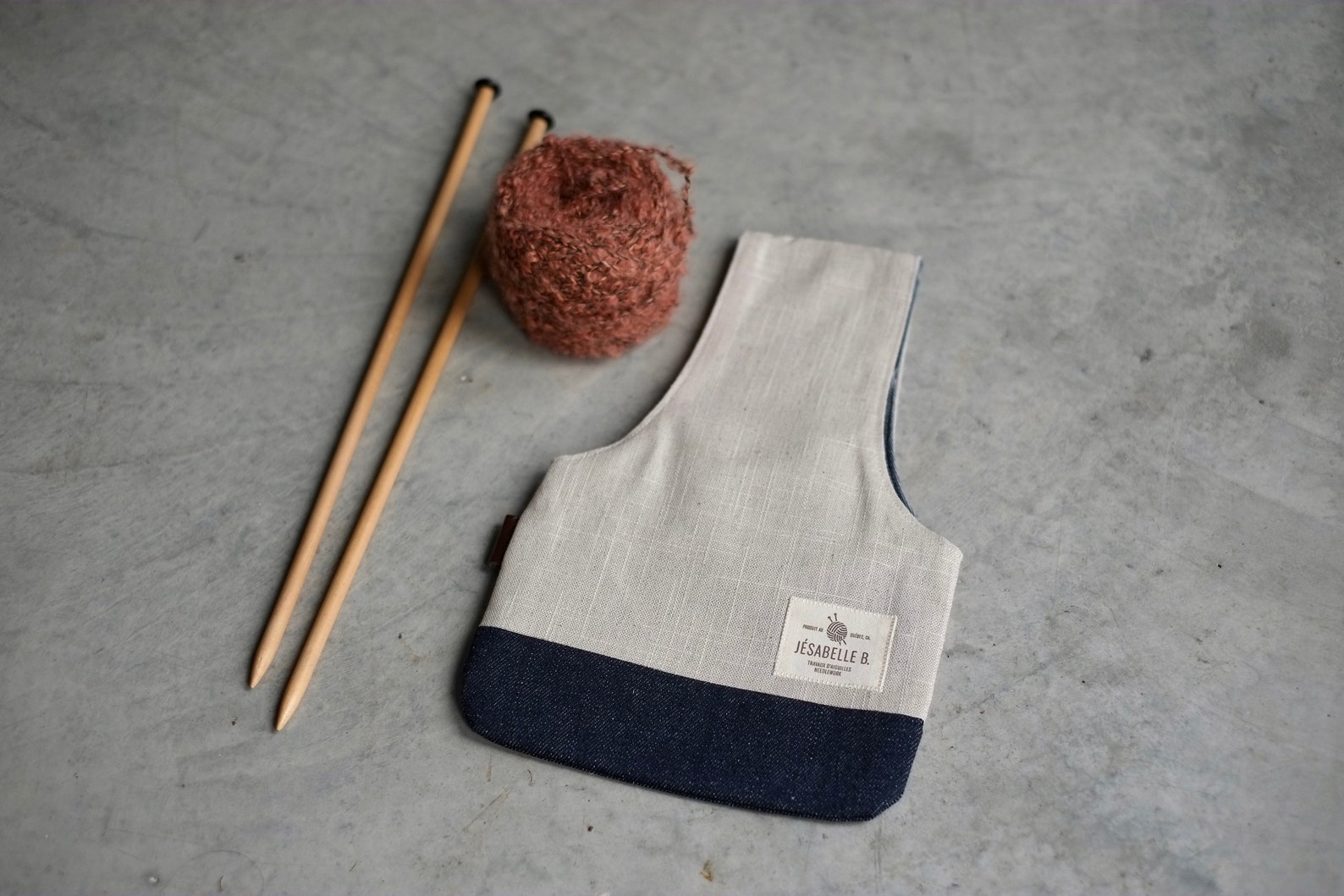 Knitting Bag Wristlet to Knit Small Yarn Bag Yarn Etsy