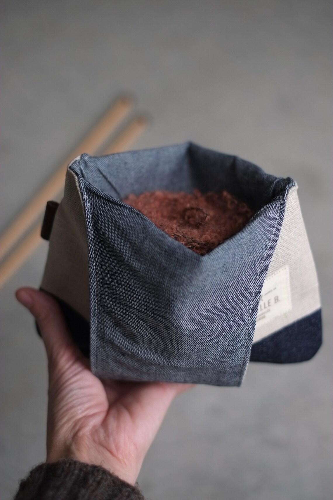 Knitting Bag Wristlet to Knit Small Yarn Bag Yarn Etsy