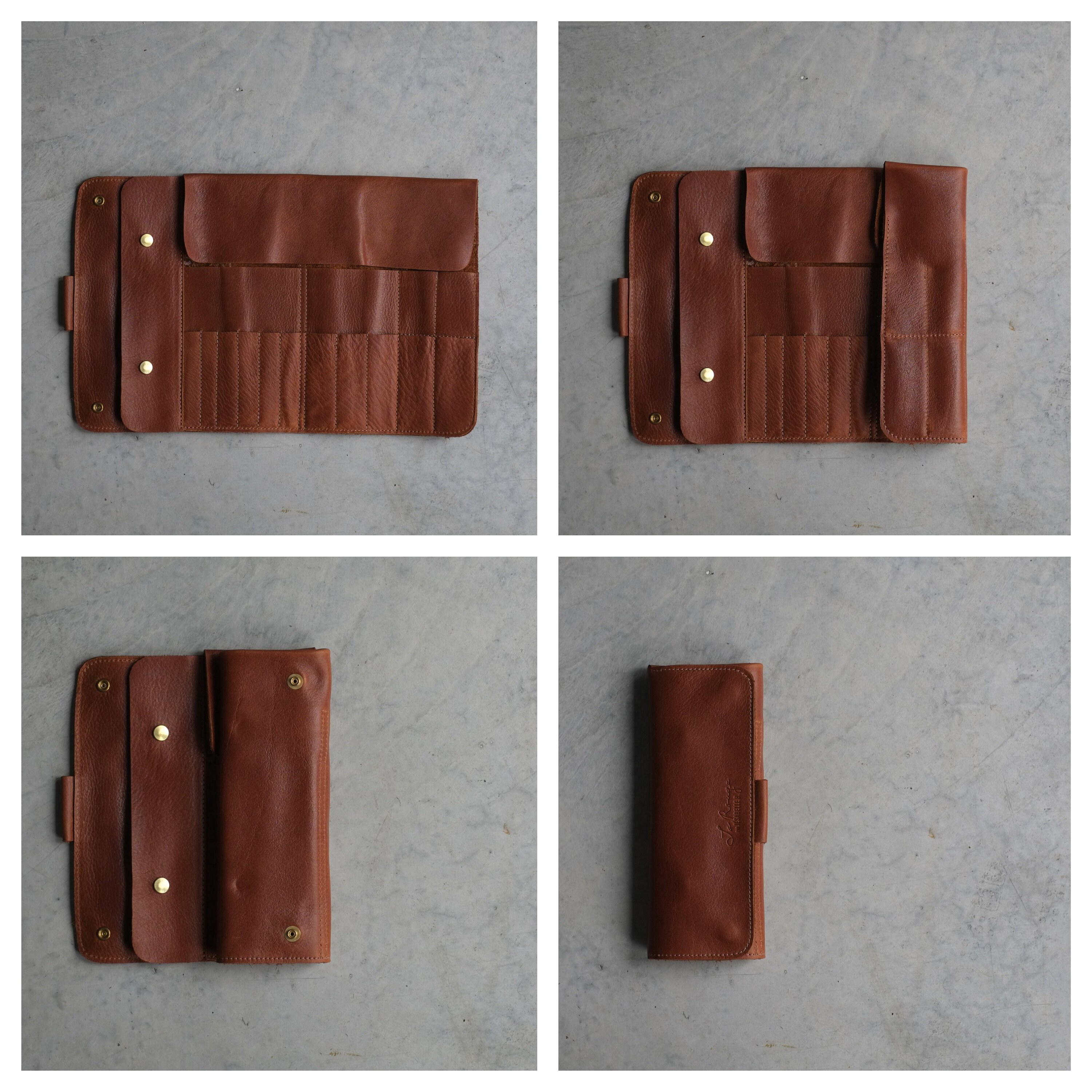 Brown leather needle case Case for interchangeable needle Etsy