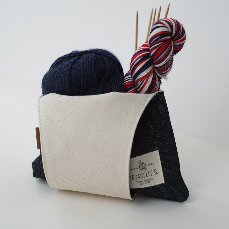 Knitting Project Bag Knitting Wristlet Small Yarn Pouch Etsy UK