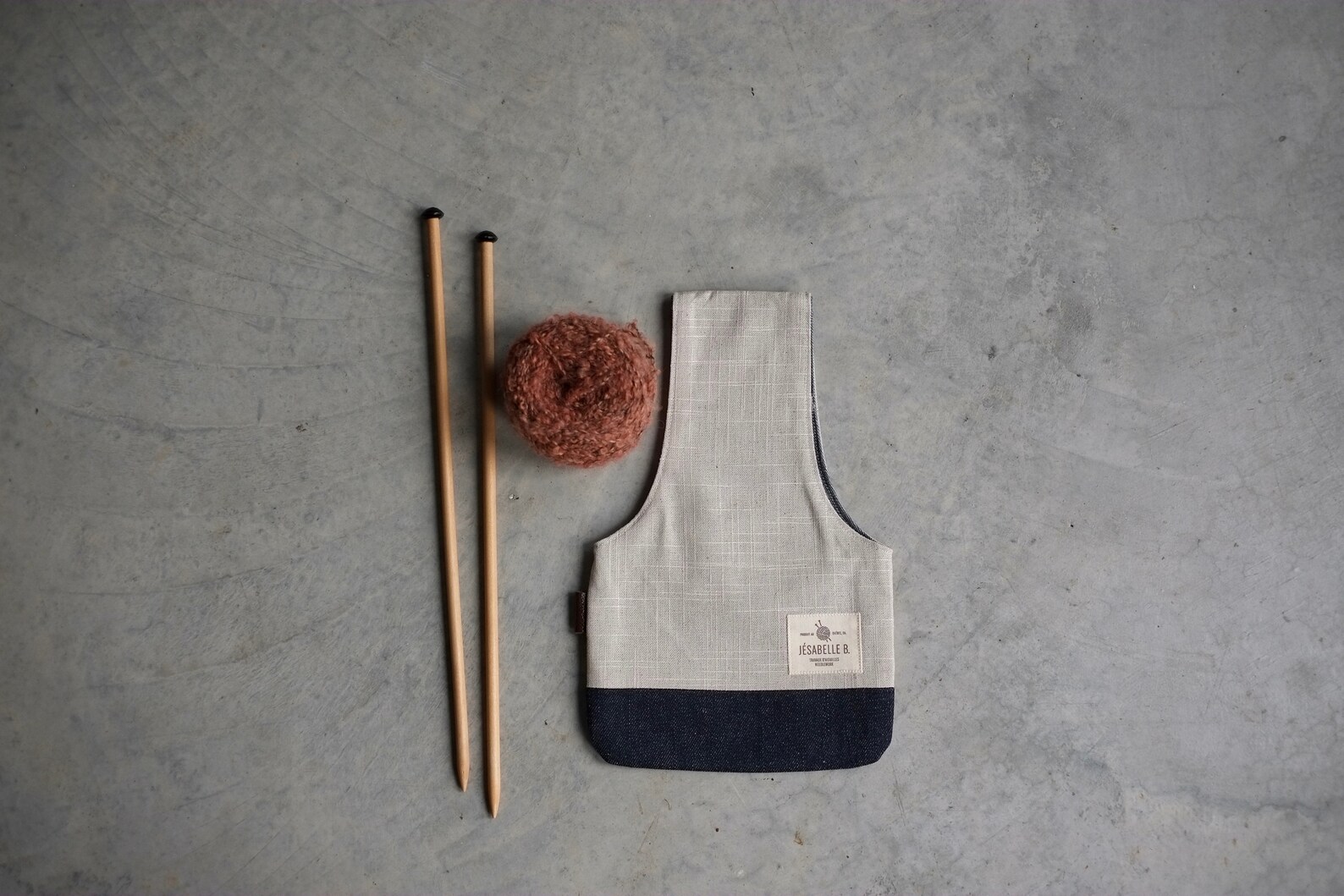 Knitting Bag Wristlet to Knit Small Yarn Bag Yarn Etsy