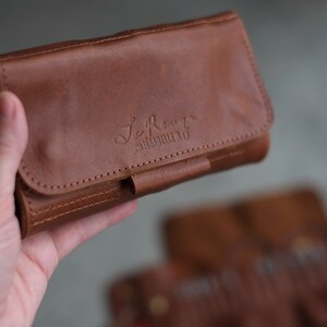 Shorties Brown leather case, Interchangeable short needle case in leather, all-in-one chiaogoo short needle case image 3