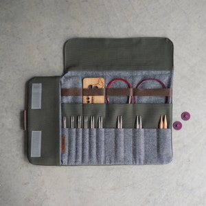 Etui für austauschbare Stricknadel Set, Grünes Best of Case für die Nadelaufbewahrung, Häkel Etui