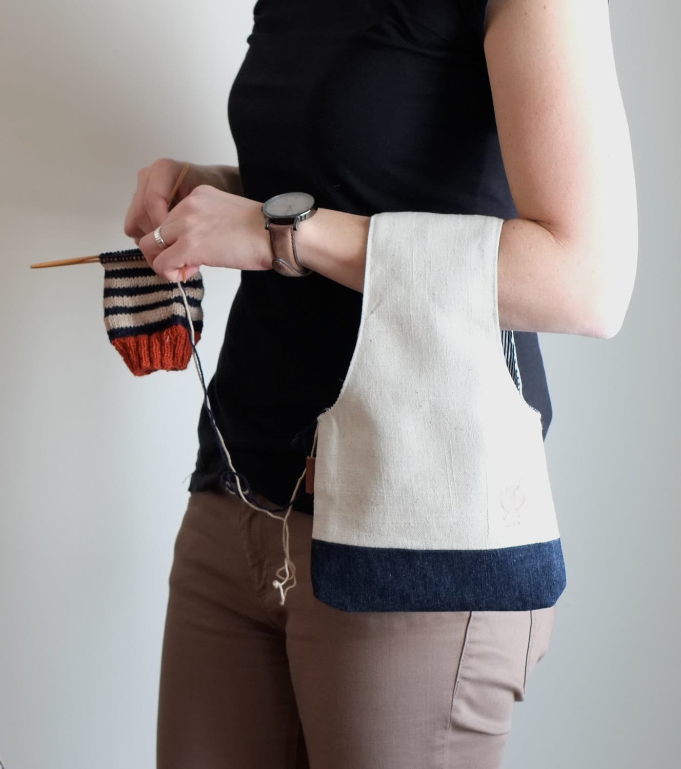 Knitting Bag Wristlet to Knit Small Yarn Bag Yarn Etsy
