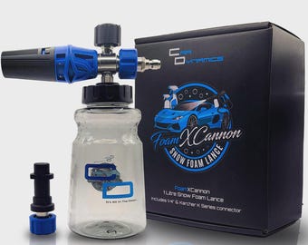 FoamXCannon Snow Foam Lance – 1L Bottle, Adjustable Nozzle, Quick Connect