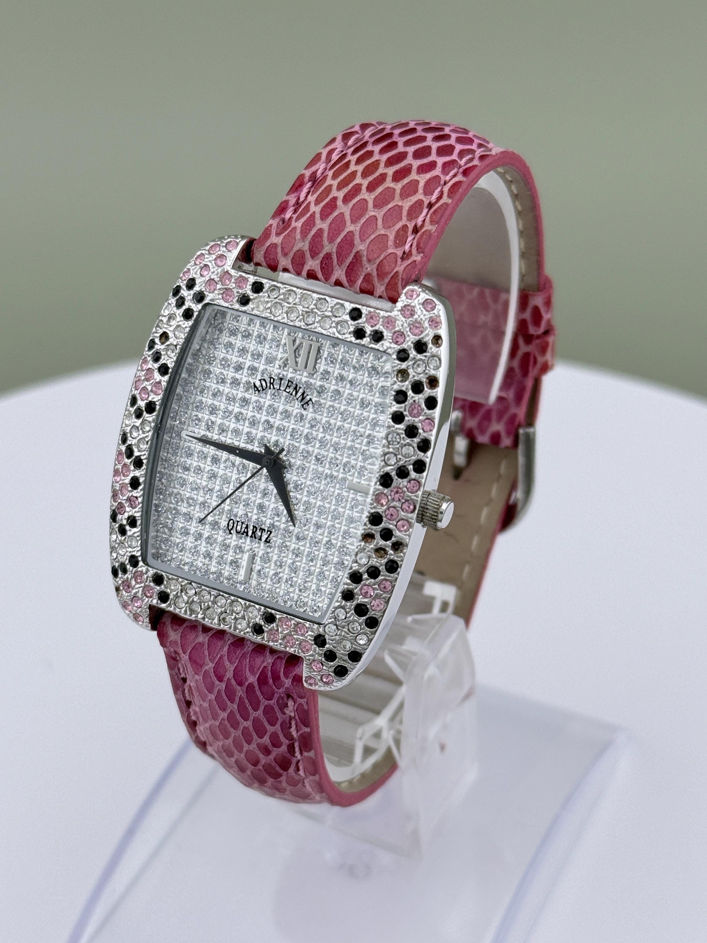 Adrienne Art Deco Checkerboard Crystal Watch - Needs Battery - READ Adrienne Watch - Etsy main image 2