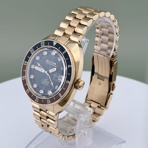 Bulova Oceanographer GMT Devil Diver 97B215 Root Beer Automatic Watch Box