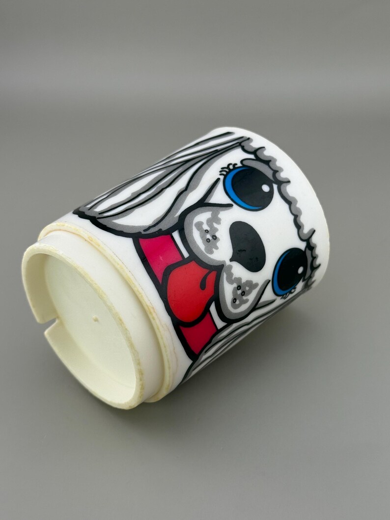 Deka Dog Face Mug Vintage Plastic Cup Blue Eyes Red Collar - Etsy