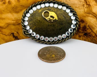 Vintage Nikalet Oversized Beaded Statement Belt Buckle  display picture 2