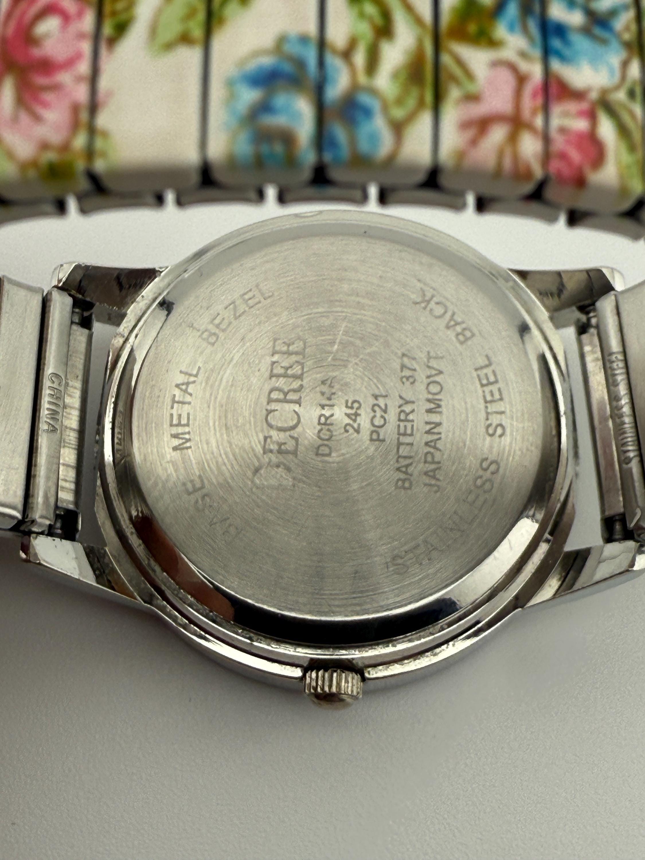 Butterfly Tulips Rhinestone Leather Band Cuff Watch - NEEDS BATTERY BUTTERFLY DIGITAL LEATHER WATCH SET main image 3