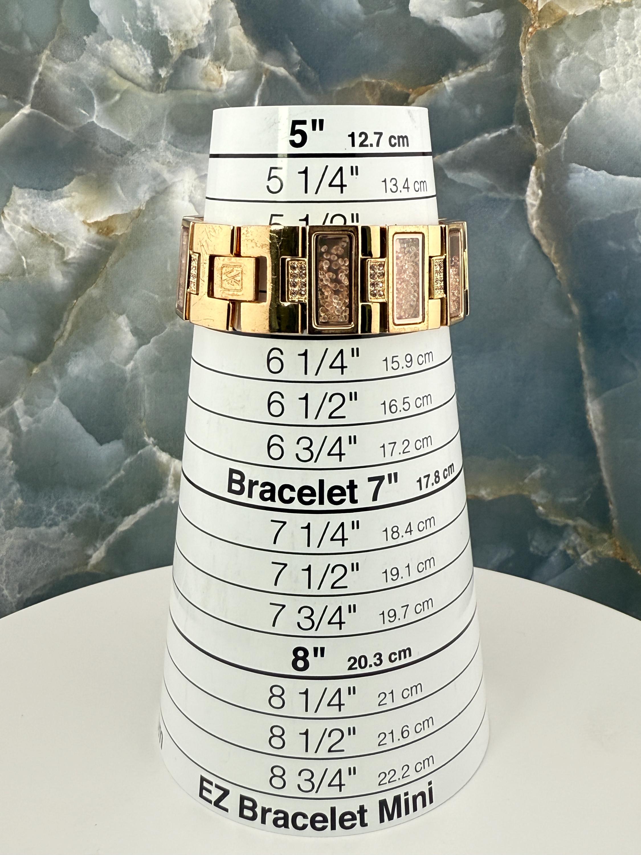 Victoria Wieck Beverly Hills Gold Tone Floating Crystal Bracelet