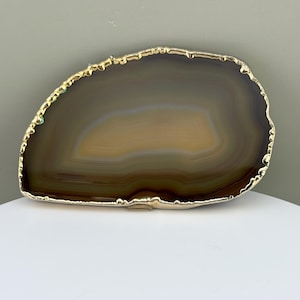 Vintage Geode Brown Cream Stone Belt Buckle Agate Cowboy & Western Vintage Belt Buckles for sale | eBay main image 4