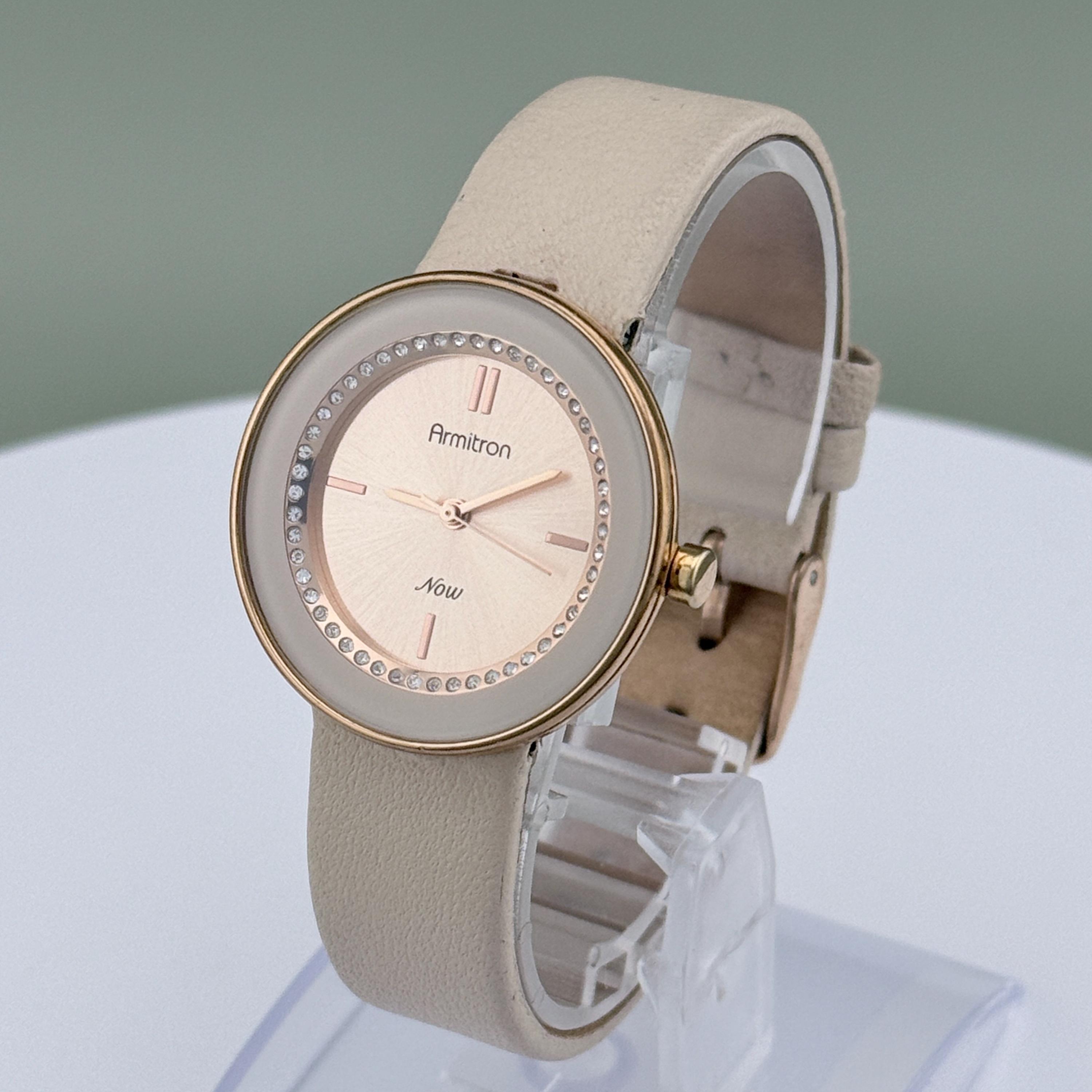 Armitron Now Women's Watch Rose Gold Tone Minimalist Crystal Accent…