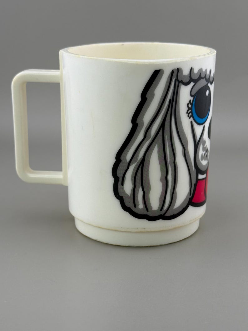 Deka Dog Face Mug Vintage Plastic Cup Blue Eyes Red Collar - Etsy