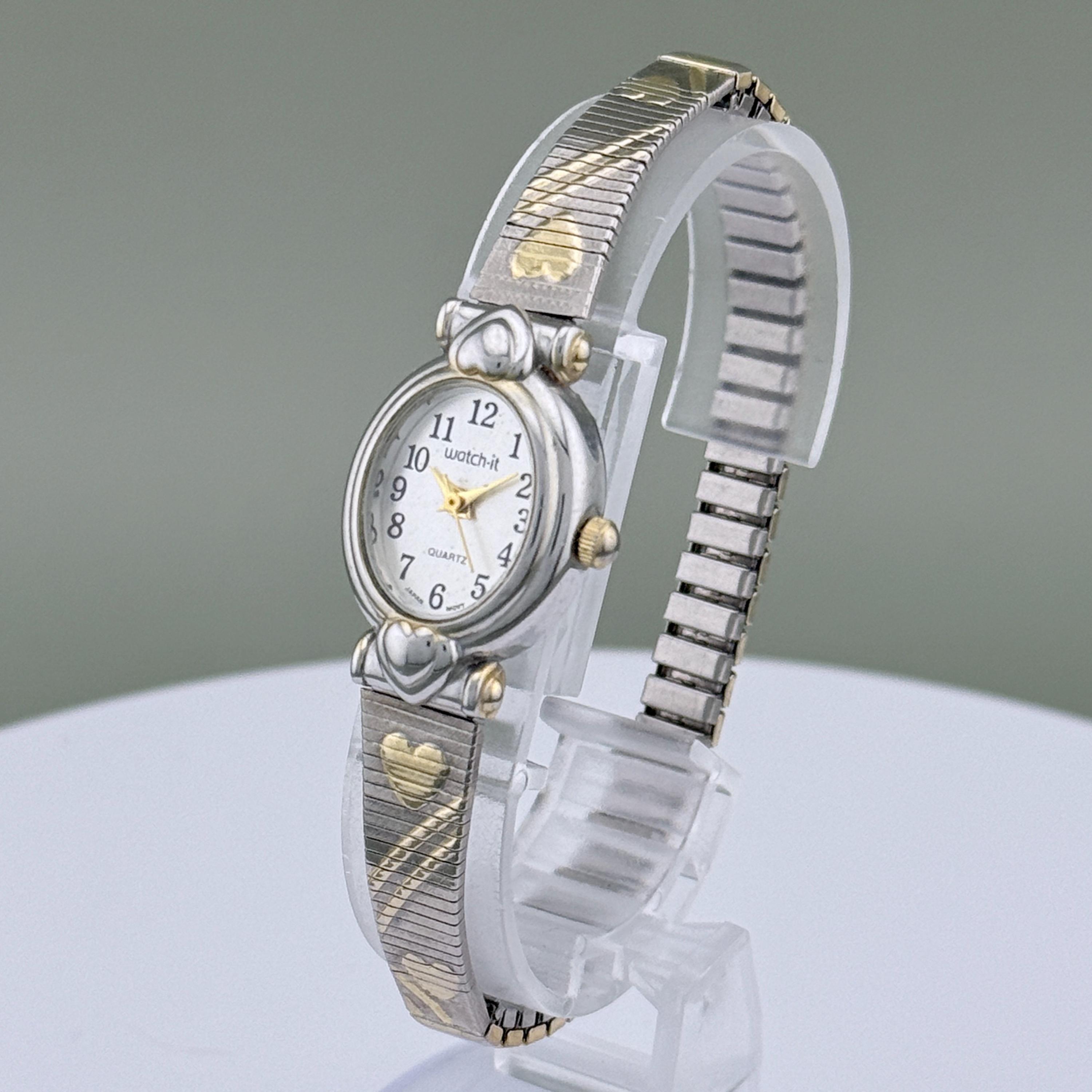 Vintage Advanced Two Tone Watch With Stainless Steel Case & Stretch Band Two Tone Vintage Watch - Etsy main image 3