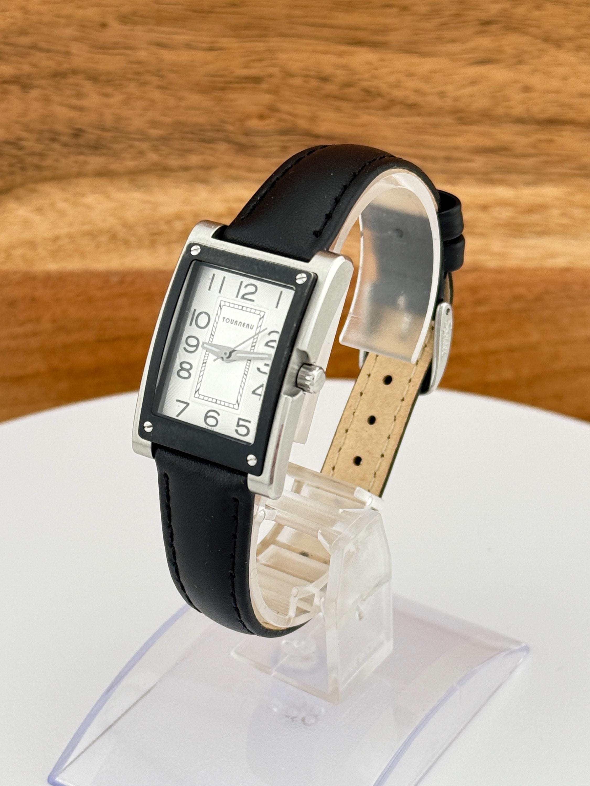 Tourneau Rectangle 12006-T03 Ladies Diamond MOP Steel 26MM Quartz Watch NWOT Tourneau 1063 Stainless Steel & Diamond 24mm Ladies Watch  main image 2