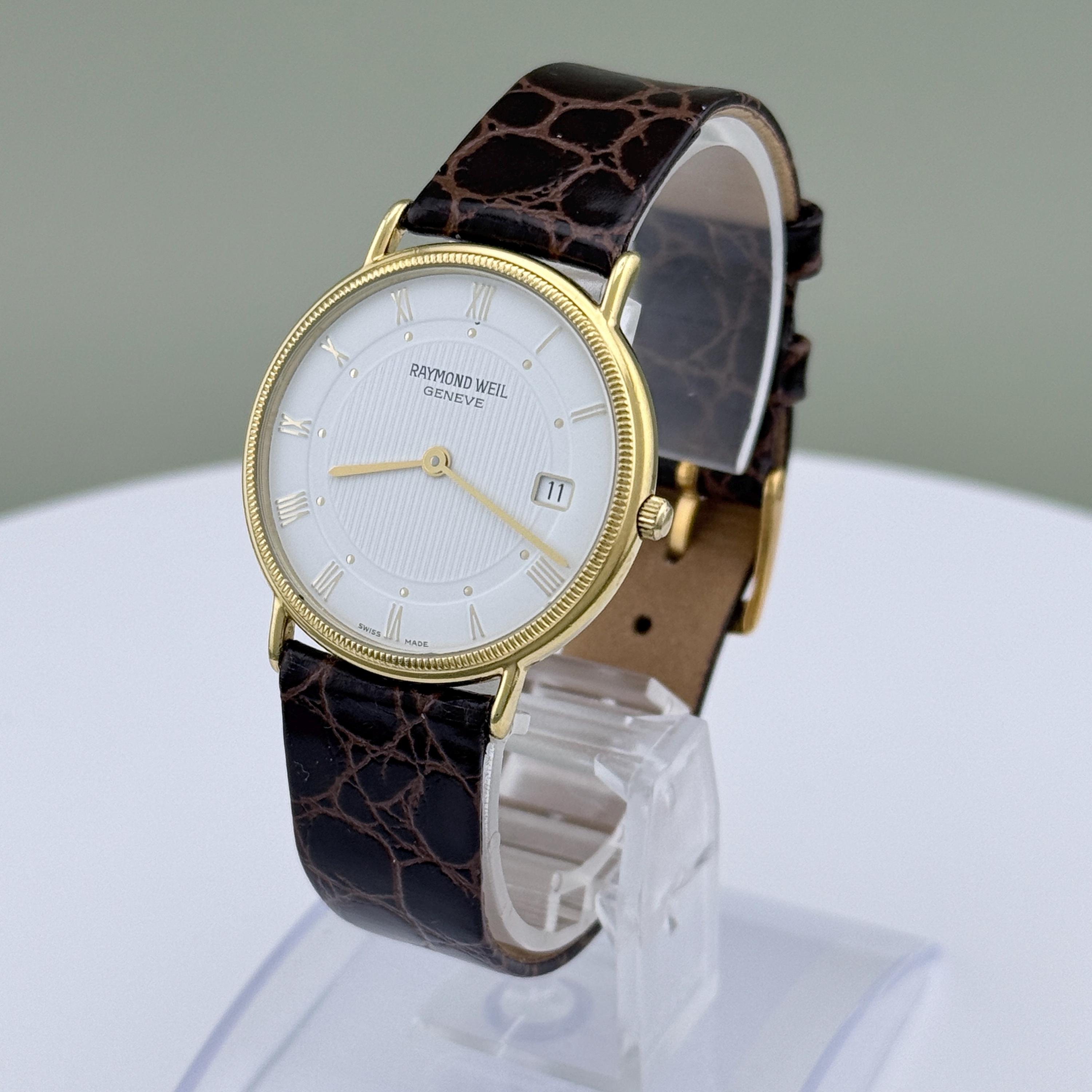 Raymond Weil 18k Gold Watch - Etsy