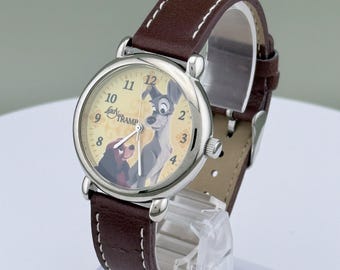 Disney Lady & Tramp 50th Anniversary Watch Complete Set Tin COA New Battery