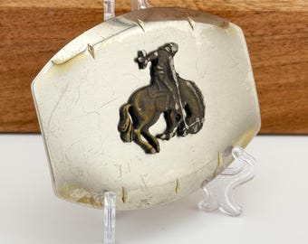 Bronc Riding Belt Buckle Horse Cowboy Ranch Rodeo Justin  display picture 1