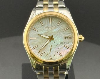 Citizen Eco-Drive Two-Tone 36mm Solar Dress Watch – Mother of Pearl Dial