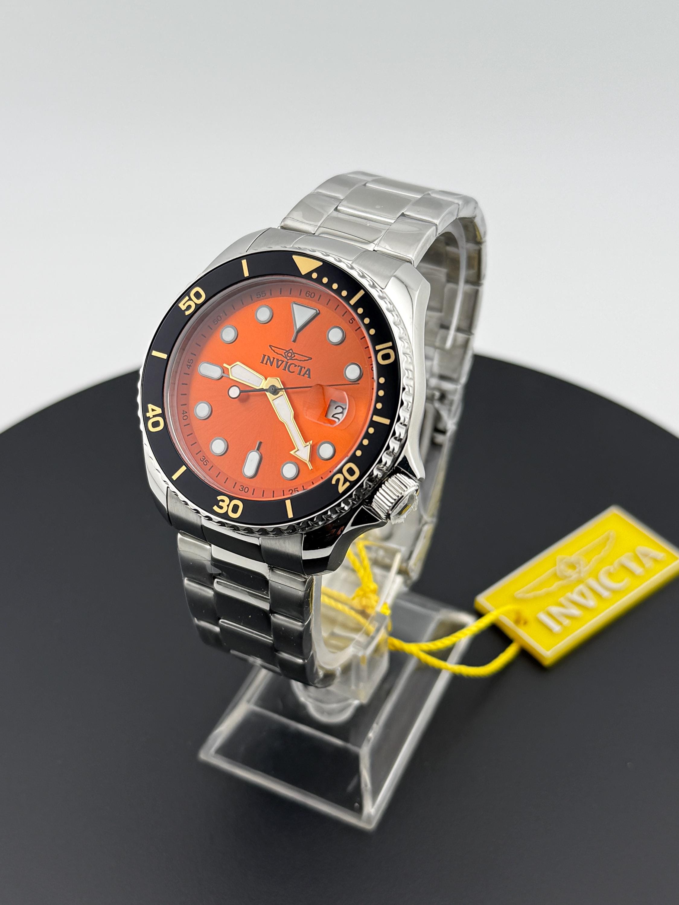 Invicta Pro Diver 47159 Men's Watch – Orange Dial, 46mm