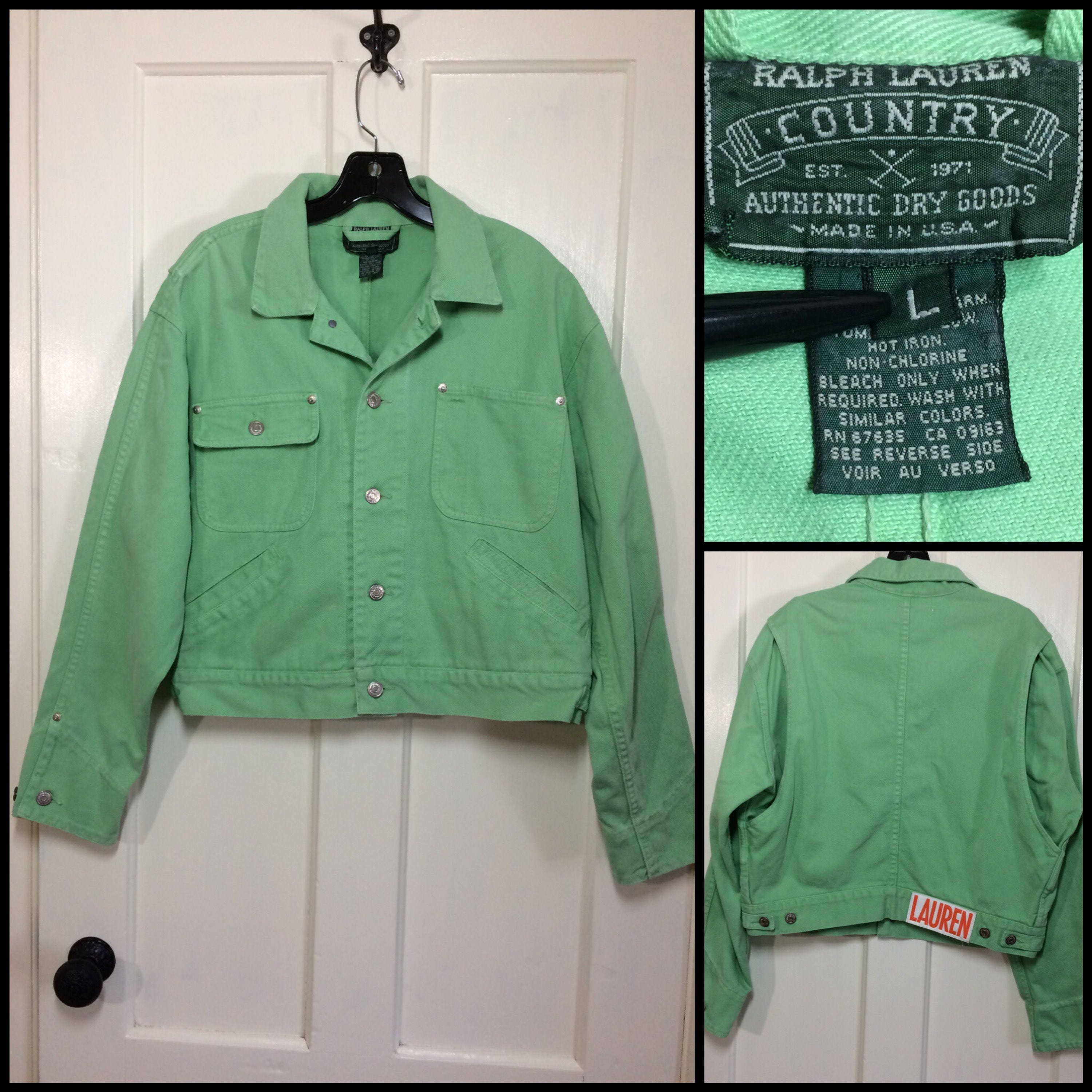 light green jean jacket