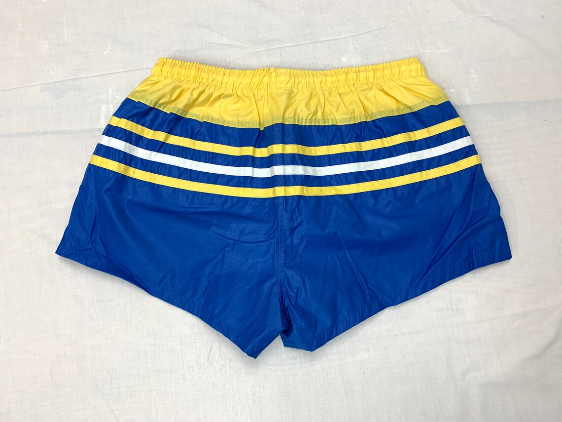 Deadstock 1980s Swim Trunks Gym Shorts Size XL Blue With Etsy