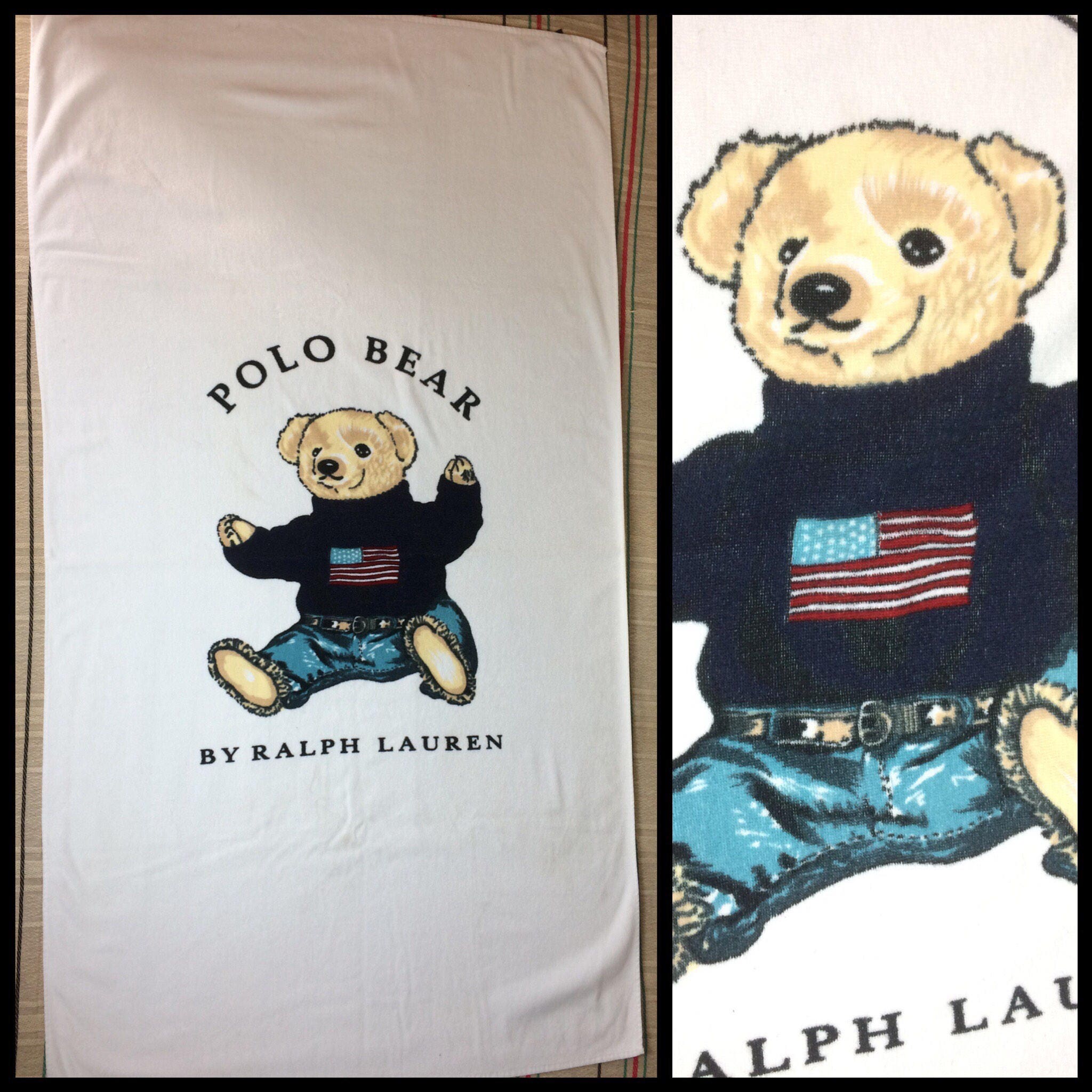 polo teddy bear towel