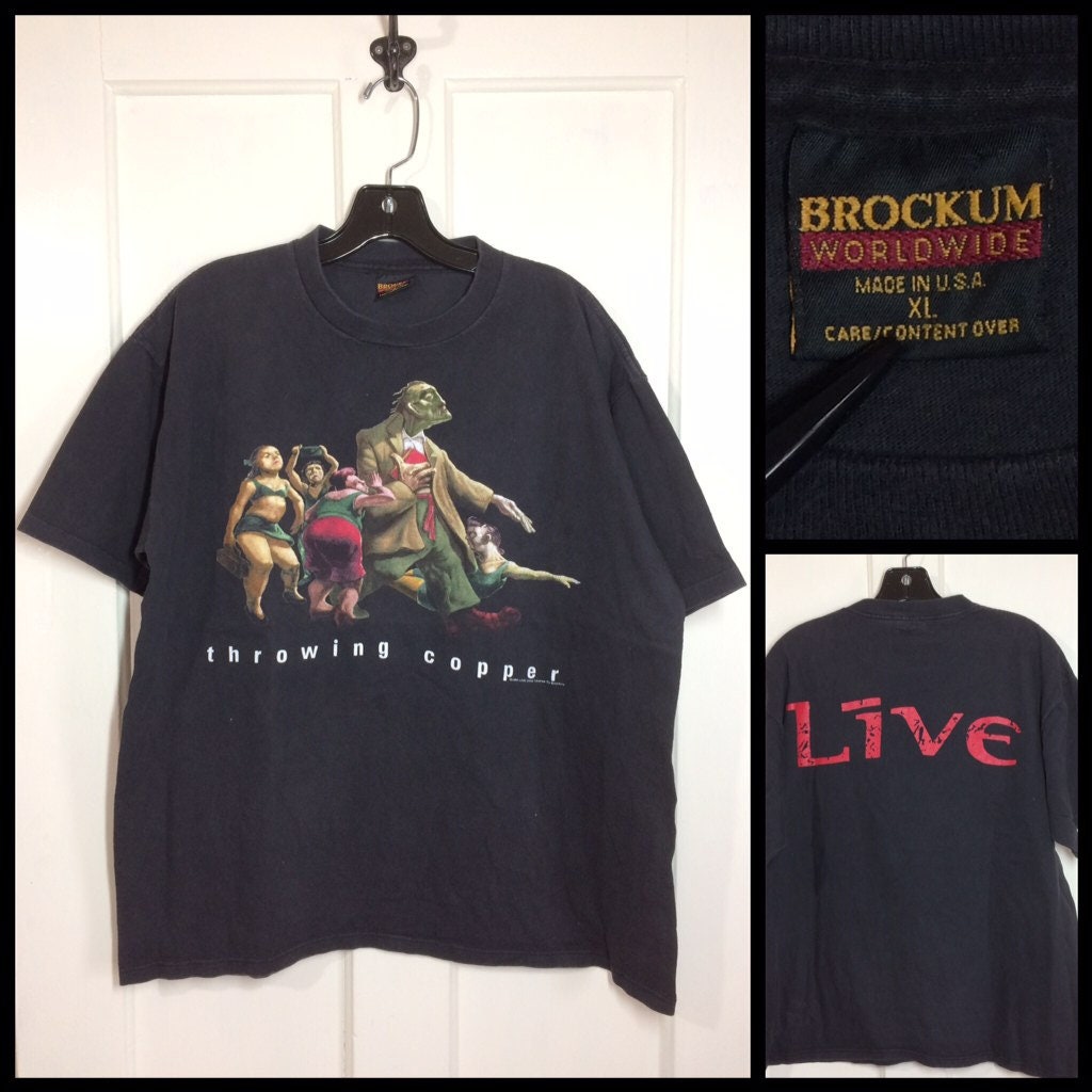 【2025】お歳暮・冬ギフト Throwing Live 1990s Copper 22.5x25.5 XL Size T-shirt 1994 ミュージシャン