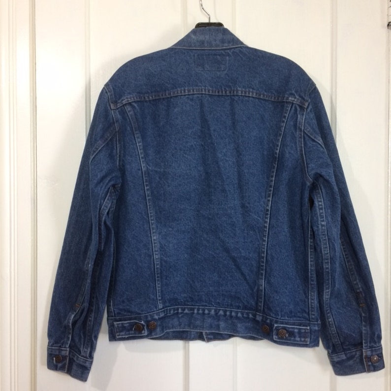 1980s Levi's 4 pocket denim blue jean jacket medium dark | Etsy