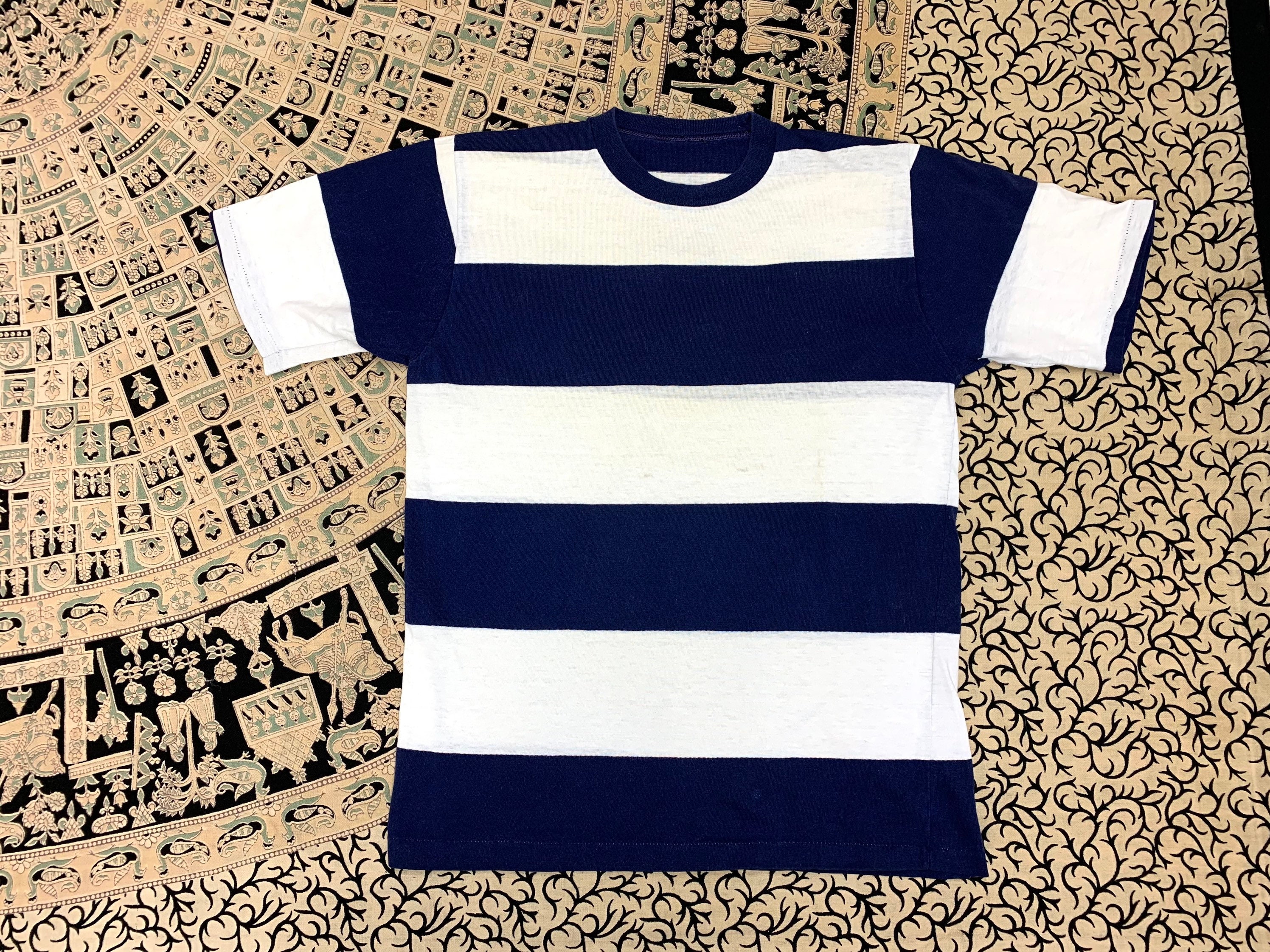 1950s 1960s Wide Border Striped T-shirt Looks Size S 18x25 - Etsy