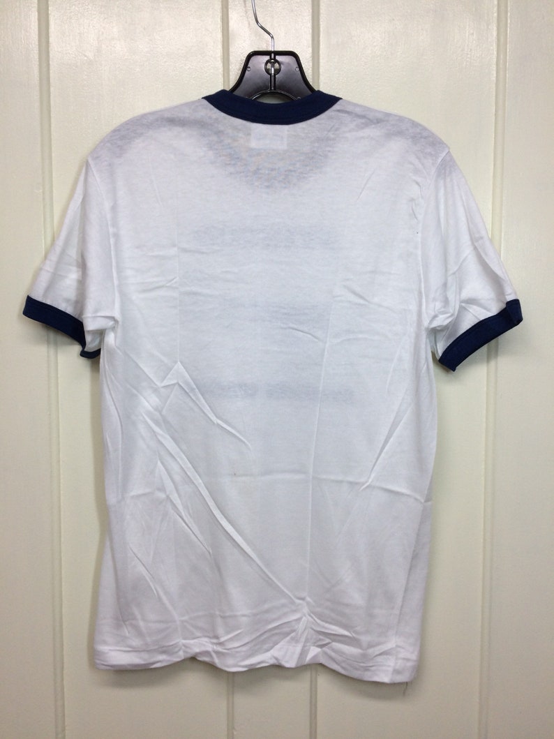 deadstock 1980s Stinson Station Wagon vintage airplane t-shirt size M or L pilot aircraft thin white ringer tee Hanes made USA NOS Pick one