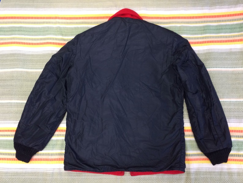 1950s Reversible Fleece Nylon Red Black Striped Jacket Looks - Etsy