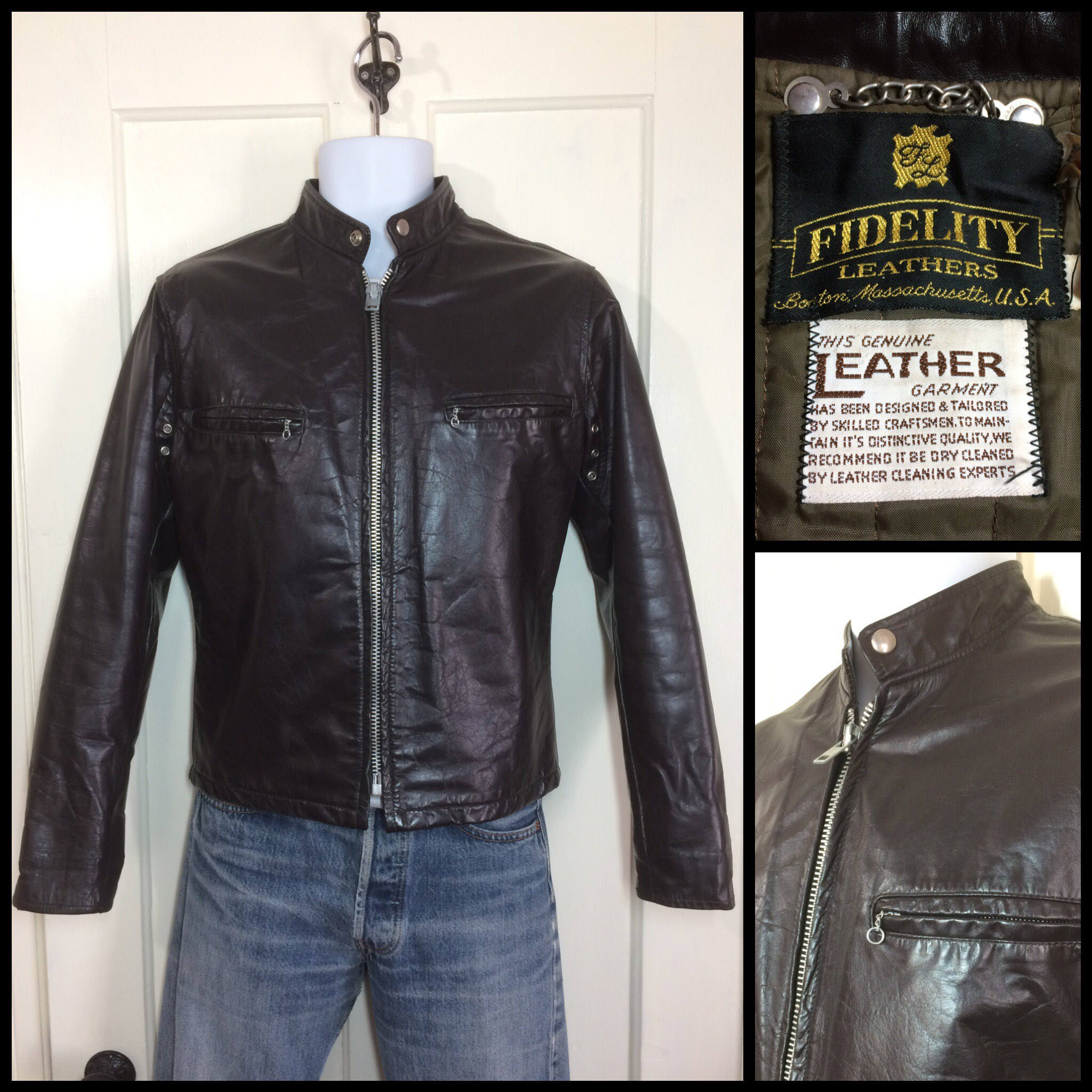 black biker jacket size 18
