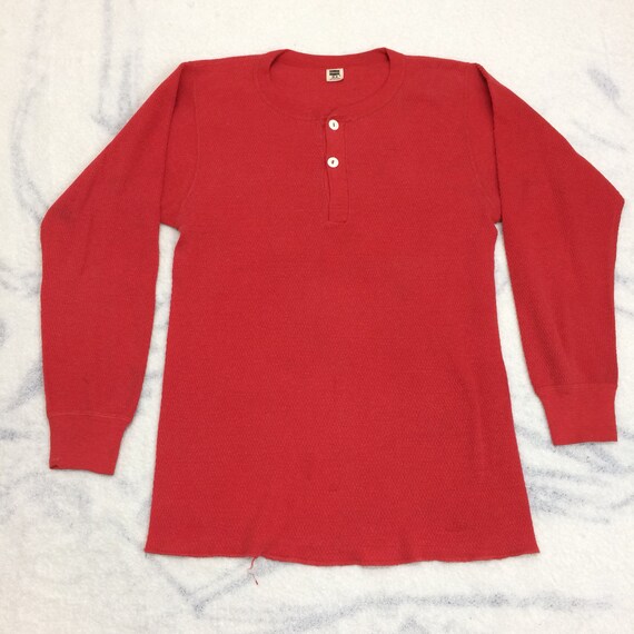 Henley Neck Thermal Undershirt Tag 